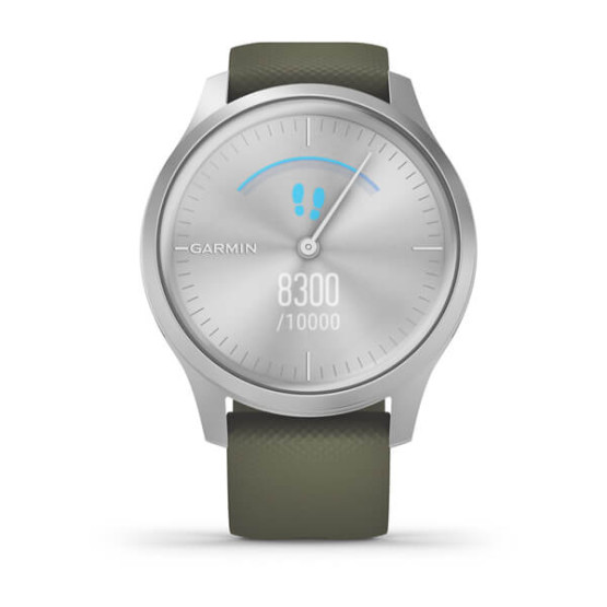 Годинник Garmin vivomove Style Silver-Moss Green Silicone