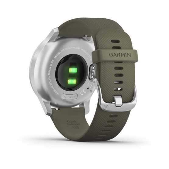 Годинник Garmin vivomove Style Silver-Moss Green Silicone