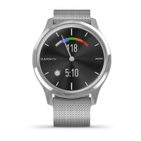 Годинник Garmin vivomove Luxe Premium Silver-Black Milanese