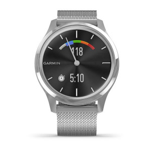 Годинник Garmin vivomove Luxe Premium Silver-Black Milanese