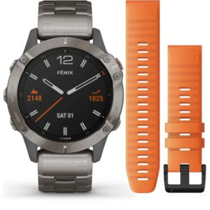 Годинник Garmin Fenix 6 Sapphire Titanium with Vented Titanium Bracelet