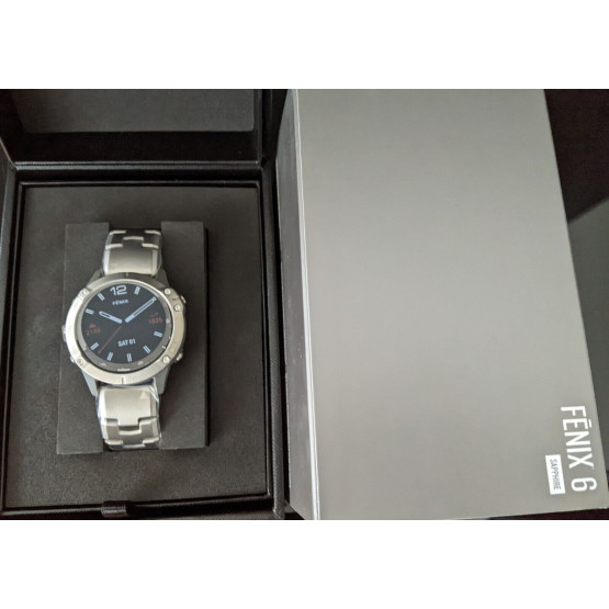 Годинник Garmin Fenix 6 Sapphire Titanium with Vented Titanium Bracelet