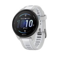Смарт-годинник Garmin Forerunner 165 з білим силіконовим ремінцем