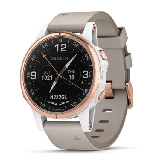 Garmin D2 Delta S Sapphire White Rose Gold w/White Band GPS EMEA