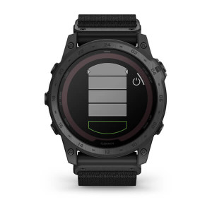 Смарт-годинник Garmin Tactix 7 AMOLED Edition з адаптивним кольоровим екраном чорного кольору з нейлоновим ремінцем