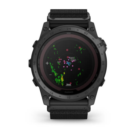 Смарт-годинник Garmin Tactix 7 AMOLED Edition з адаптивним кольоровим екраном чорного кольору з нейлоновим ремінцем