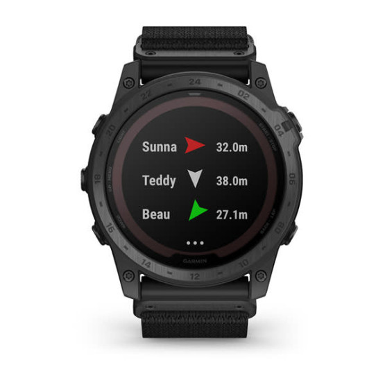 Смарт-годинник Garmin Tactix 7 AMOLED Edition з адаптивним кольоровим екраном чорного кольору з нейлоновим ремінцем