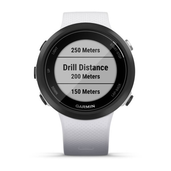 Смарт-годинник Garmin Swim 2 з силіконовим ремінцем білого кольору