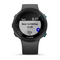Смарт-годинник Garmin Swim 2 з силіконовим ремінцем чорного кольору