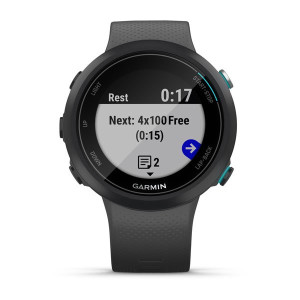 Смарт-годинник Garmin Swim 2 з силіконовим ремінцем чорного кольору