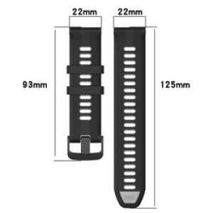 Ремінець для Garmin Forerunner 965 22mm чорний білий жовтий червоний копія