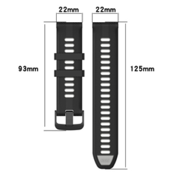 Ремінець для Garmin Forerunner 965 22mm чорний білий жовтий червоний копія