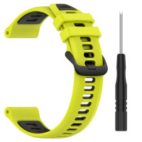 Ремінець для Garmin Forerunner 965 22mm чорний білий жовтий червоний копія