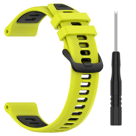 Ремінець для Garmin Forerunner 965 22mm чорний білий жовтий червоний копія