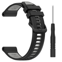Ремінець для Garmin Forerunner 965 22mm чорний білий жовтий червоний копія