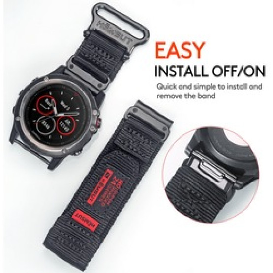 Ремінець для Garmin HEMSUT 26mm Nylon великий розмір для зап'ястя 210-240мм