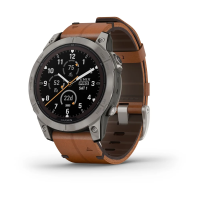 Смарт-часы Garmin Fenix 7 Pro – Sapphire Solar Titanium with Chestnut Leather Band