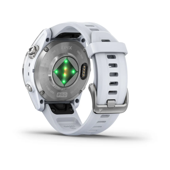 Смарт-годинник Garmin epix Pro (Gen 2) – Standard Edition | 42 mm Silver with Whitestone Band