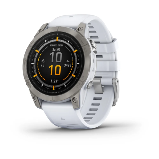 Смарт-годинник Garmin epix Pro (Gen 2) – Sapphire Edition | 47 мм Titanium with Whitestone Band