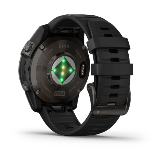 Смарт-годинник Garmin epix Pro (Gen 2) – Sapphire Edition | 47 mm Carbon Gray DLC Titanium with Black Band