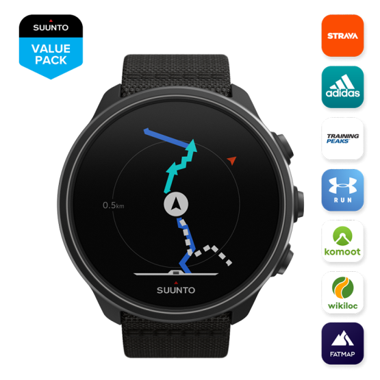 Годинник SUUNTO 9 G1 BARO CHARCOAL BLACK TITANIUM