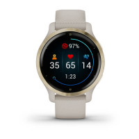 Garmin Venu 2S Light Gold Bezel with Light Sand Case and Silicone Band