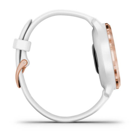 Garmin Venu 2S Rose Gold Bezel with White Case and Silicone Band