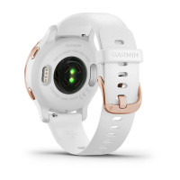 Garmin Venu 2S Rose Gold Bezel with White Case and Silicone Band