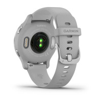Garmin Venu 2S Silver Bezel with Mist Gray Case and Silicone Band