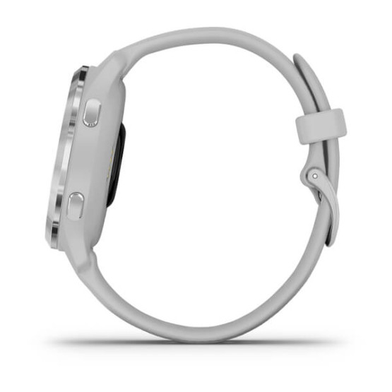 Garmin Venu 2S Silver Bezel with Mist Gray Case and Silicone Band