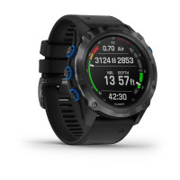 Часы для дайвинга Garmin Descent Mk2i/Descent T1 Bundle Titanium carbon gray DLC with black silicone band