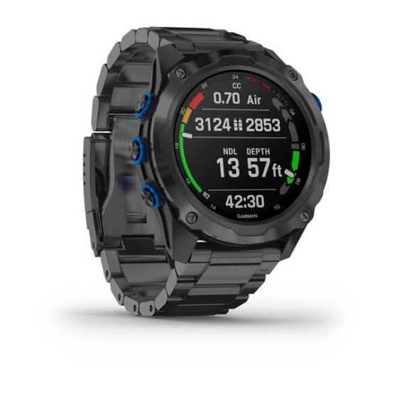 Годинник для дайвінгу Garmin Descent Mk2i / Descent T1 Bundle Titanium carbon gray DLC with DLC titanium band