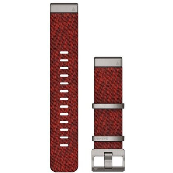Ремінець Garmin MARQ, QuickFit 22m, Jacquard Weave Nylon Strap, Red Bands for Smart watches