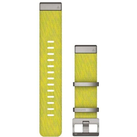 Ремінець Garmin MARQ, QuickFit 22m, Jacquard Weave Nylon Strap, Yel/Green Bands for Smart watches