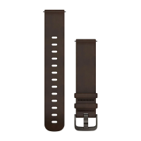 Ремешок Garmin Venu 2 Plus, 20mm Band, Leather, Dark Brown+Slate