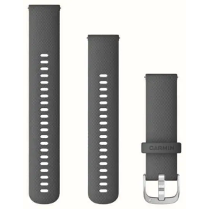 Ремінець Garmin vivoactive 4, 22mm Band, Shadow Gray/Silver Band