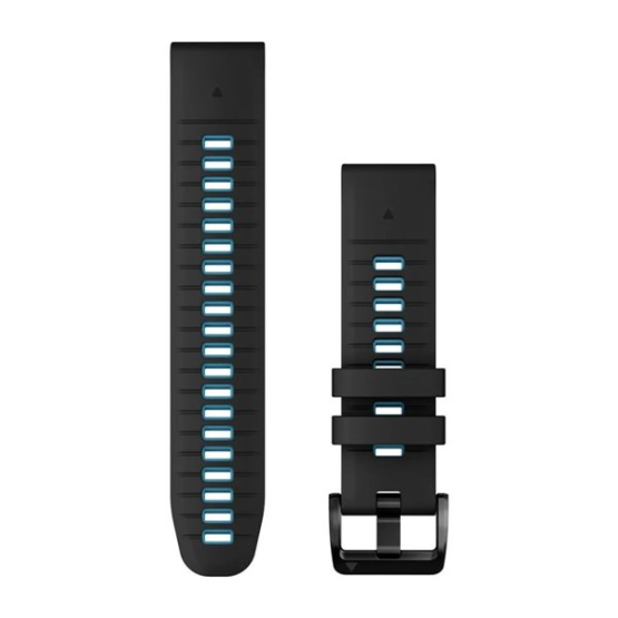 Ремінець Garmin epixPRO (g2), 22mm QuickFit,Blk/CirBlue Silicone Band