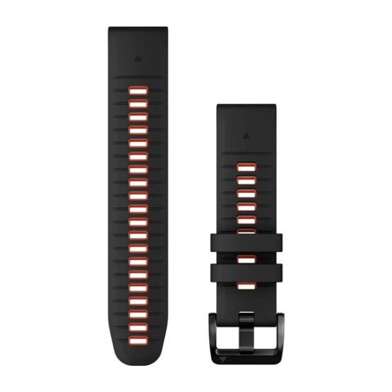 Ремінець Garmin epixPRO (g2), 22mm QuickFit Blk/Flm Red Silicone Band