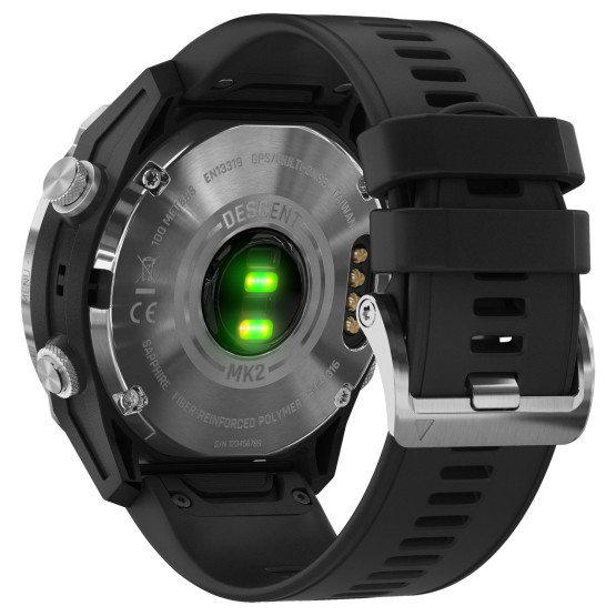 Годинник для дайвінга Garmin Descent Mk2 Stainless Steel with Black Band