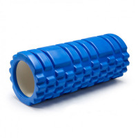 Масажний ролик EasyFit Grid Roller EF11 33 см  синій  ролер  валик  циліндр 