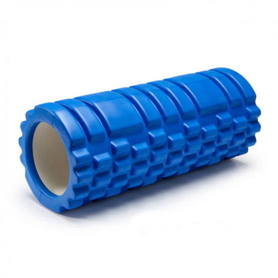 Масажний ролик EasyFit Grid Roller EF11 33 см  синій  ролер  валик  циліндр 