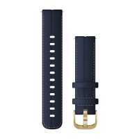 Ремінець Garmin Forerunner Venu Venu Sq Vivoactive Vivomove 18mm Band, Blue Leather/Light Gold Leather Band