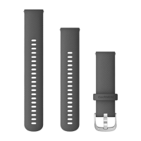 Ремінець Garmin Forerunner Venu Vivoactive 22mm Band, Black Leather/Slate Leather Band