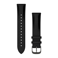 Ремешок Garmin 20mm Band, Black Leather + Brushed Slate