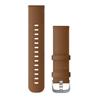 Ремешок Garmin 22mm Band, Brown Leather/Silver Leather Band