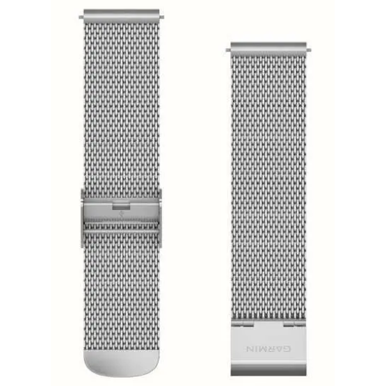 Ремінець Garmin vivomove, Luxe, 20mm, Milanese, Silver