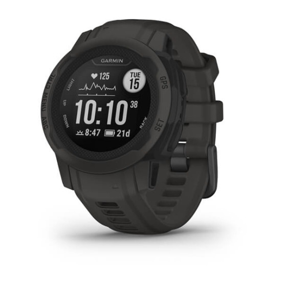 Смарт-годинник Garmin Instinct 2S з силіконовим ремінцем кольору графіт