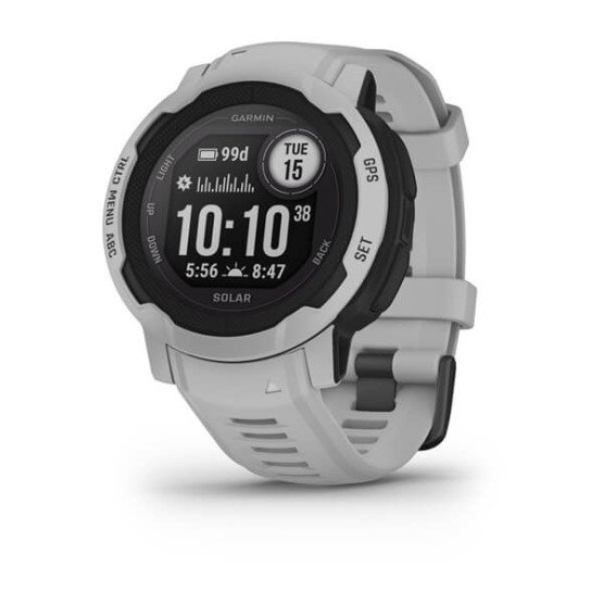 Смарт-годинник Garmin Instinct 2 Solar з сірим силіконовим ремінцем