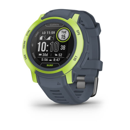 Смарт-годинник Garmin Instinct 2 Surf Edition з сірим силіконовим ремінцем