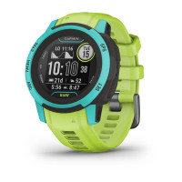 Смарт-годинник Garmin Instinct 2S Surf Edition з салатовим силіконовим ремінцем